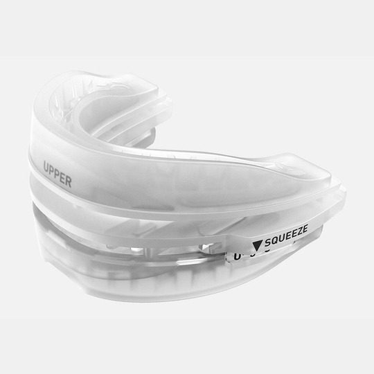 SnoreRx Plus mandibular advancement mouthpiece in protective case.